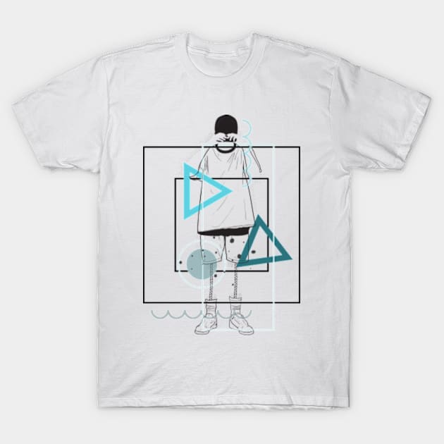 Boy with wobbly legs version 5 T-Shirt by Frajtgorski